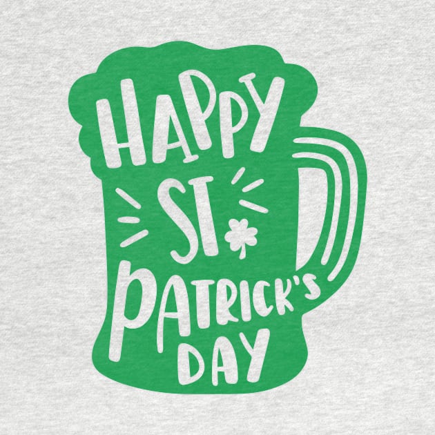 Happy St Patrick's Day Festive Beer Mug by greenoriginals